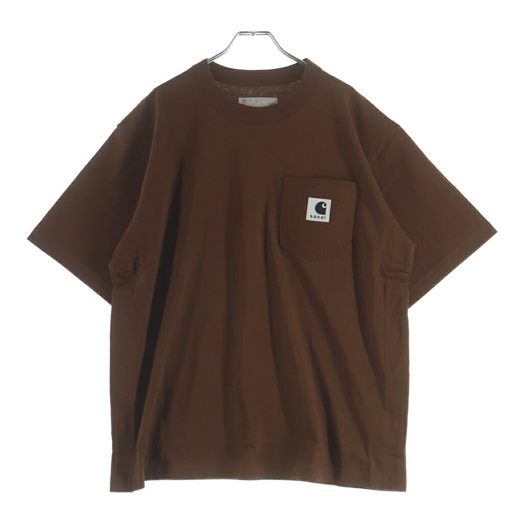 Sacai(サカイ) 大きさ:3 ×Carhartt 向こう正面ロゴタイプ 労働者の一団のど首プルオーバー カットソー 赤銅色 25-00995S【新古品/中古】【座標軸S】【色合い赤銅色】【取りまわしバス発着場新宿】