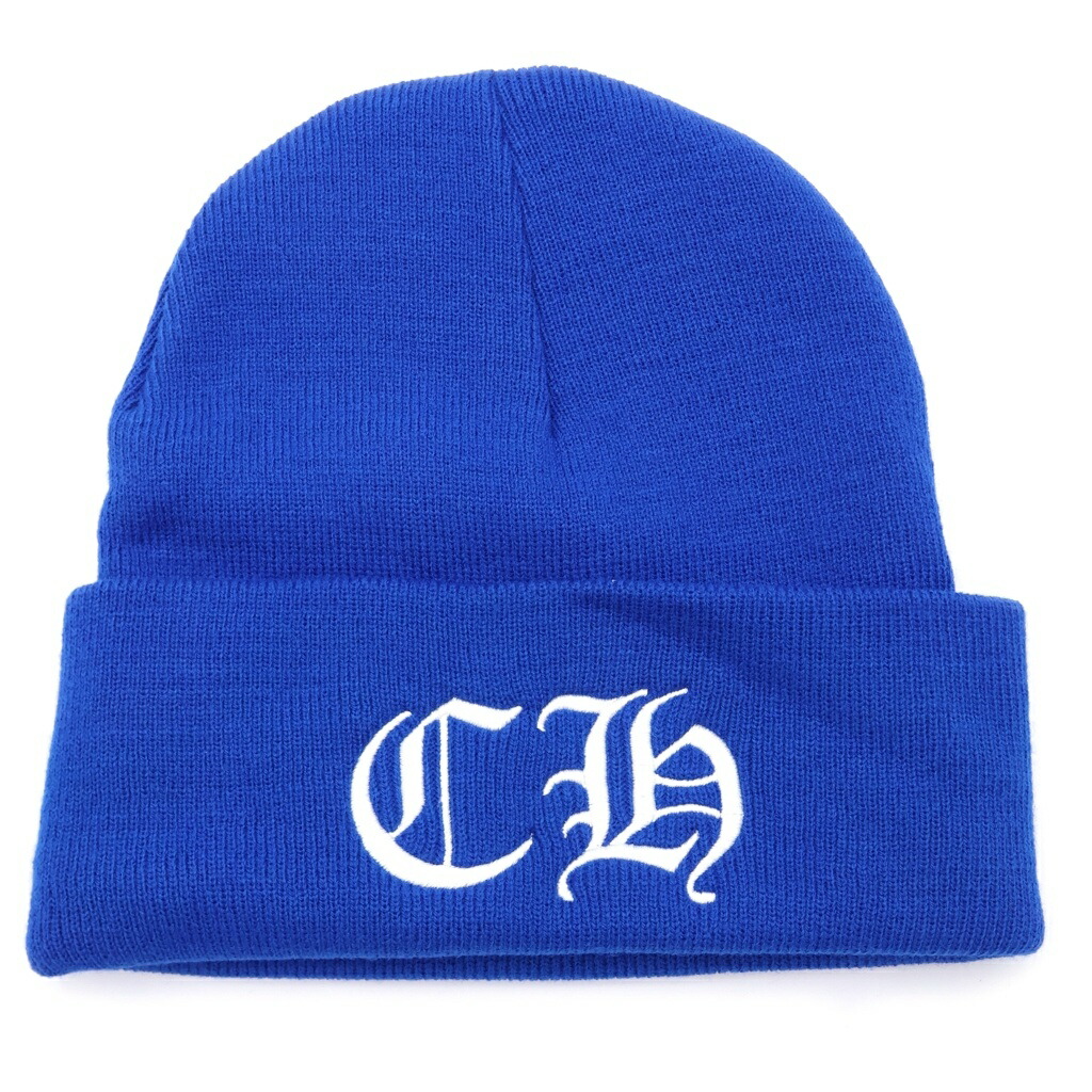 CHROME HEARTS(クロムハーツ) WATCH CAP CHロゴタイプ刺しゅう ビーニー 編み物帽 かぶり笠 青碧【新古品/中古】【座標軸S】【色合い青碧】【取りまわしバス発着場OneStyle名古屋運動場店】