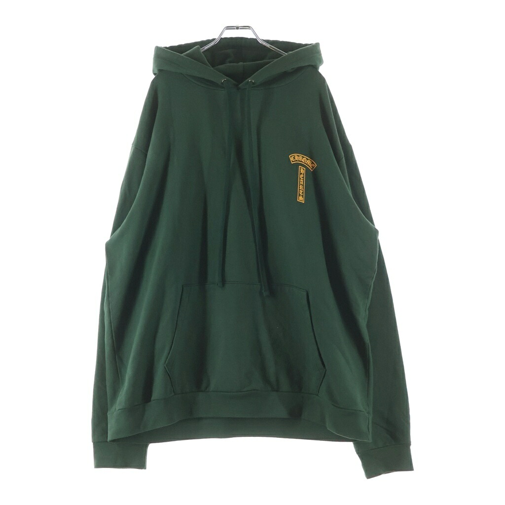 CHROME HEARTS(クロムハーツ) 大きさ:XL SWTSHRT PLVR LTD ONLINE オンライン押さえる T赤ちょうちん刷り上げる プルオーバースウェットパーカー フーディー 緑であること【中古】【度合いB】【色つやカーキ】【取りまわしバス発着場AWESOME原宿店】