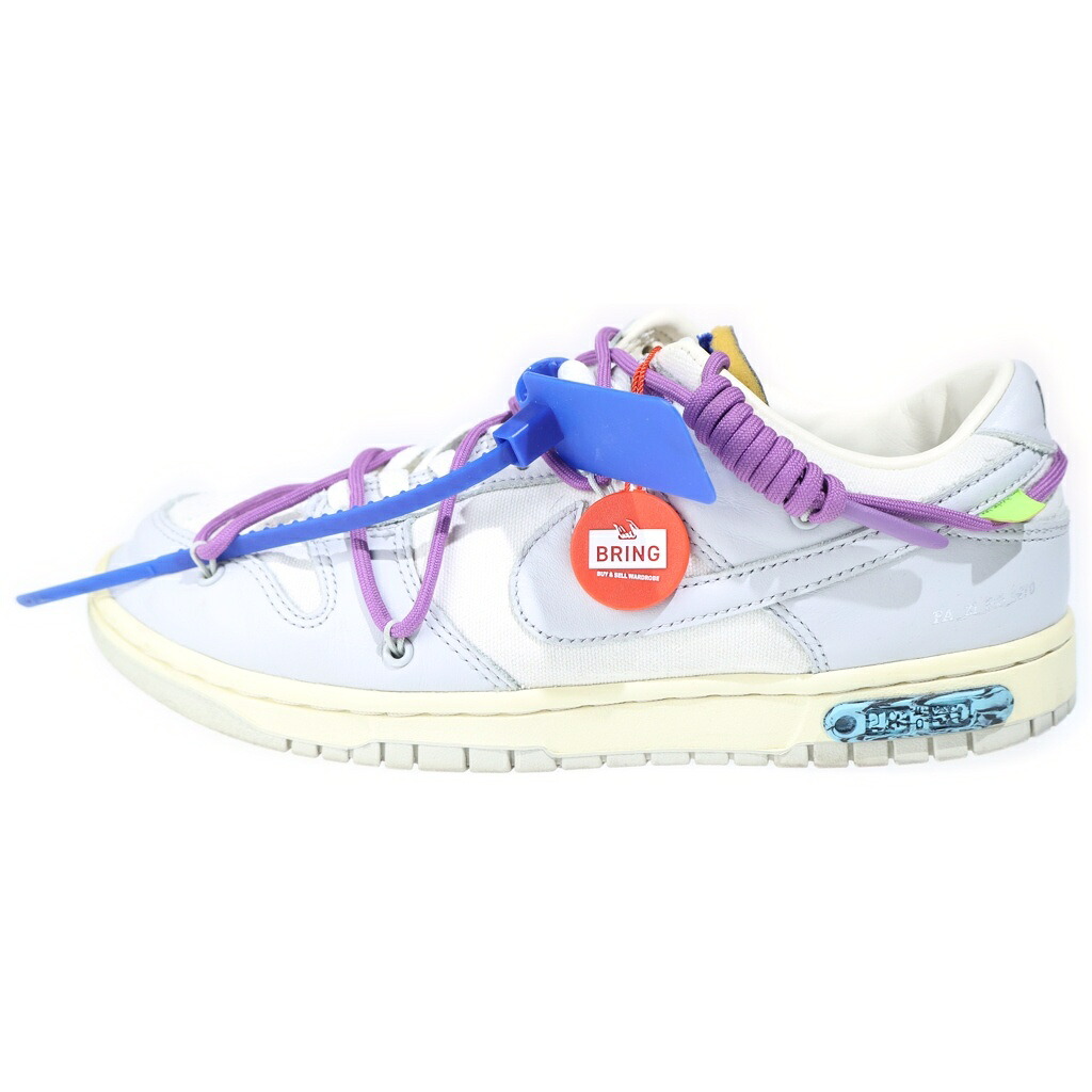 NIKE(ナイキ) 大いさ:27.5糎 ×OFF WHITE DUNK LOW SAIL NEUTRAL GRAY DM1602-107 象牙色 ダンク ニュートラルグレー ローカットスニーカー 白いこと/薄墨色 US9.5/27.5糎【中古】【座標軸B】【色合い白いこと】【取りまわしバス発着場BRING横浜ビブレ店】