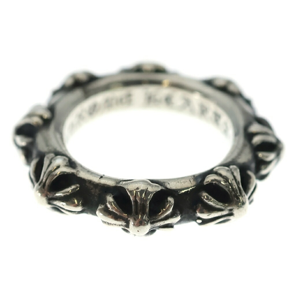 CHROME HEARTS(クロムハーツ) 大きさ:12.5号 CROSS BAND 差し交わすダンス楽隊 輪っか しろがね色 BCA342【中古】【座標軸B】【色合いしろがね色】【取りまわしバス発着場BRING心斎橋店】