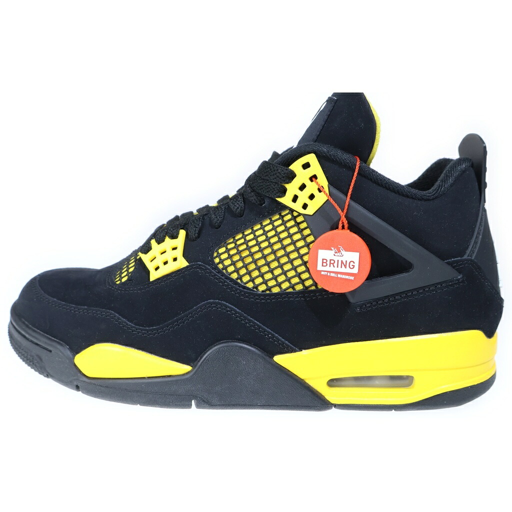 NIKE(ナイキ) サイズ:27.0cm AIR JORDAN 4 RETRO Thunder エアジョーダン レトロ サンダー ローカットスニーカー ブラック/イエロー US9/27.0cm DH6927-017【中古】【程度B】【カラーブラック】【取扱店舗BRING大宮店】｜ブランド買取・販売　BRING 19,241円