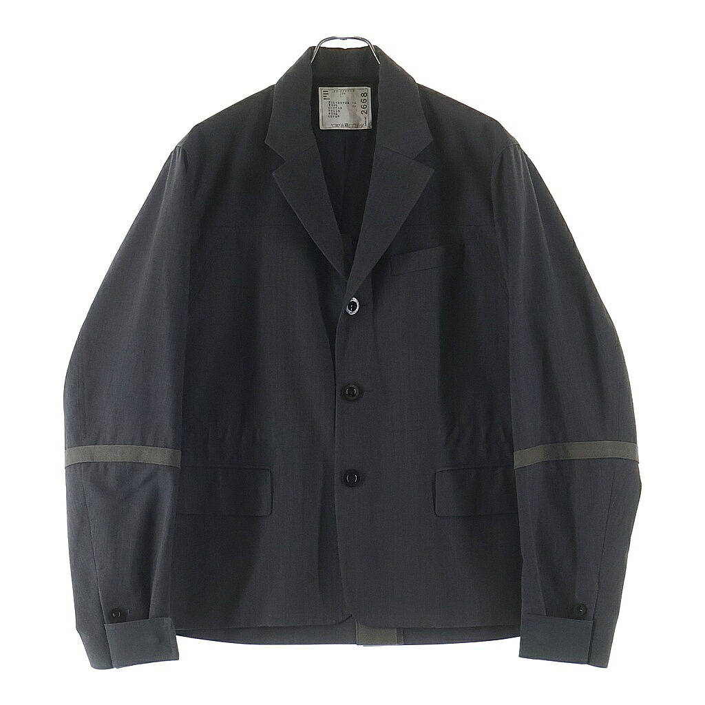 Sacai(サカイ) サイズ:1 22SS Suiting Mix 3B Jacket スーチングミックス3Bジャケット グレー【中古】【程度B】【カラーグレー】【取扱店舗BRING有楽町マルイ店】｜ブランド買取・販売　BRING