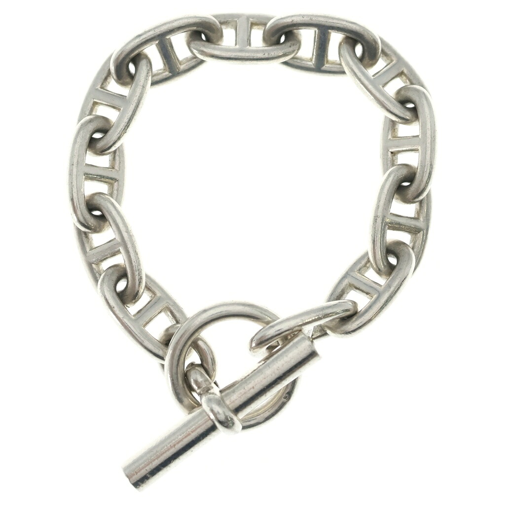 HERMES(エルメス) 大きさ:12LINK 00s VINTAGE Chaine d\u0027Ancre シェーヌダンクル GM 銀925 しろがね色【中古】【座標軸B】【色合いしろがね色】【取りまわしバス発着場AWESOME原宿店】