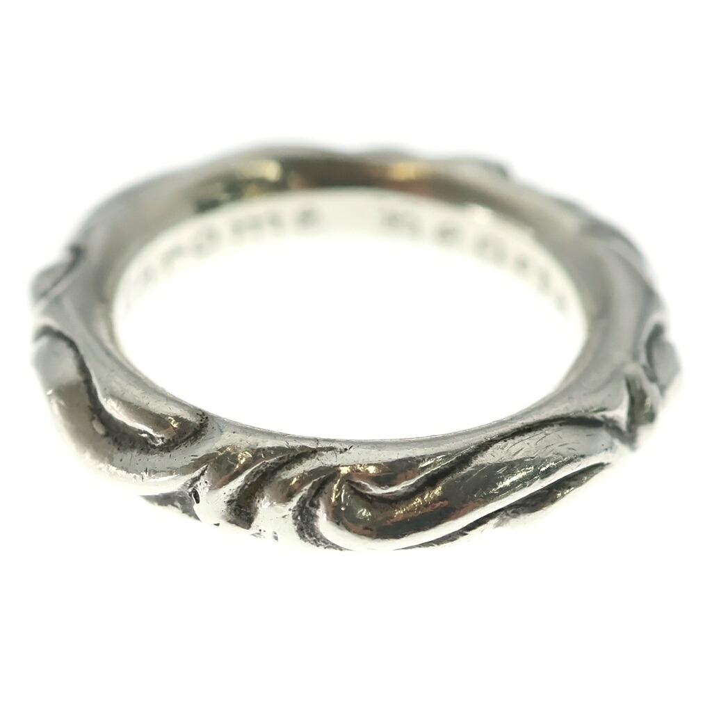 CHROME HEARTS(クロムハーツ) 大きさ:15.5号 SCRL BAND スクロールダンス楽隊 輪っか しろがね色 BCA351【中古】【度合いB】【色つやしろがね色】【取りまわしバス発着場BRING京都河原町店】