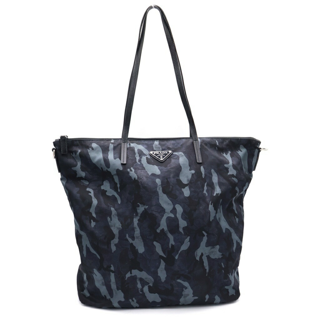 PRADA(プラダ) 化けの皮 ナイロン 2WAY トートバッグ ショルダーバッグ 米国海軍 1BG189【中古】【座標軸A】【カラーネイビー】【オンライン制限事項商いもの】