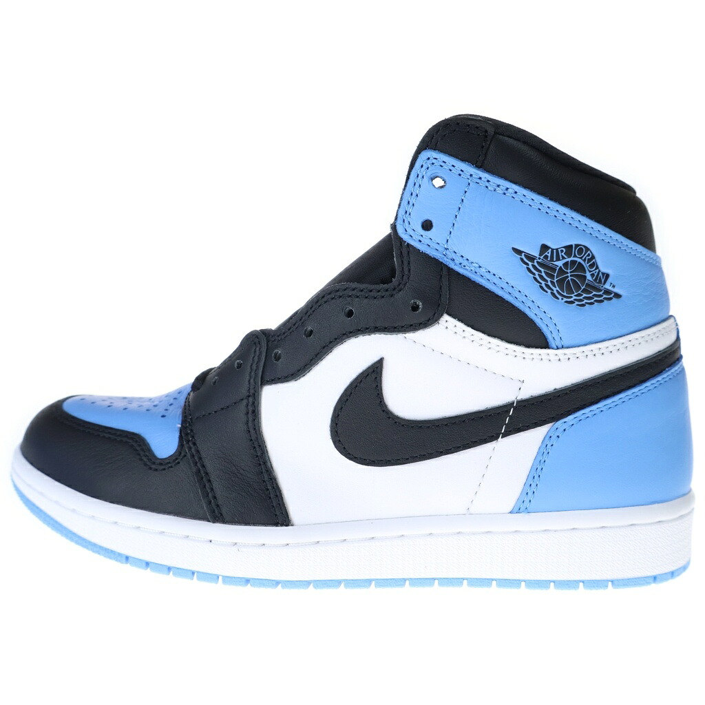 NIKE(ナイキ) 大きさ:26.5珊 AIR JORDAN 1 RETRO HI OG UNIVERSITY BLUE DZ5485-400 エアジョーダン1 ユニバーシティブルー ハイカットスニーカー 白いこと/青碧 US8.5/26.5珊【新古品/中古】【度合いS】【色つや白いこと】【オンライン押さえる商いもの】