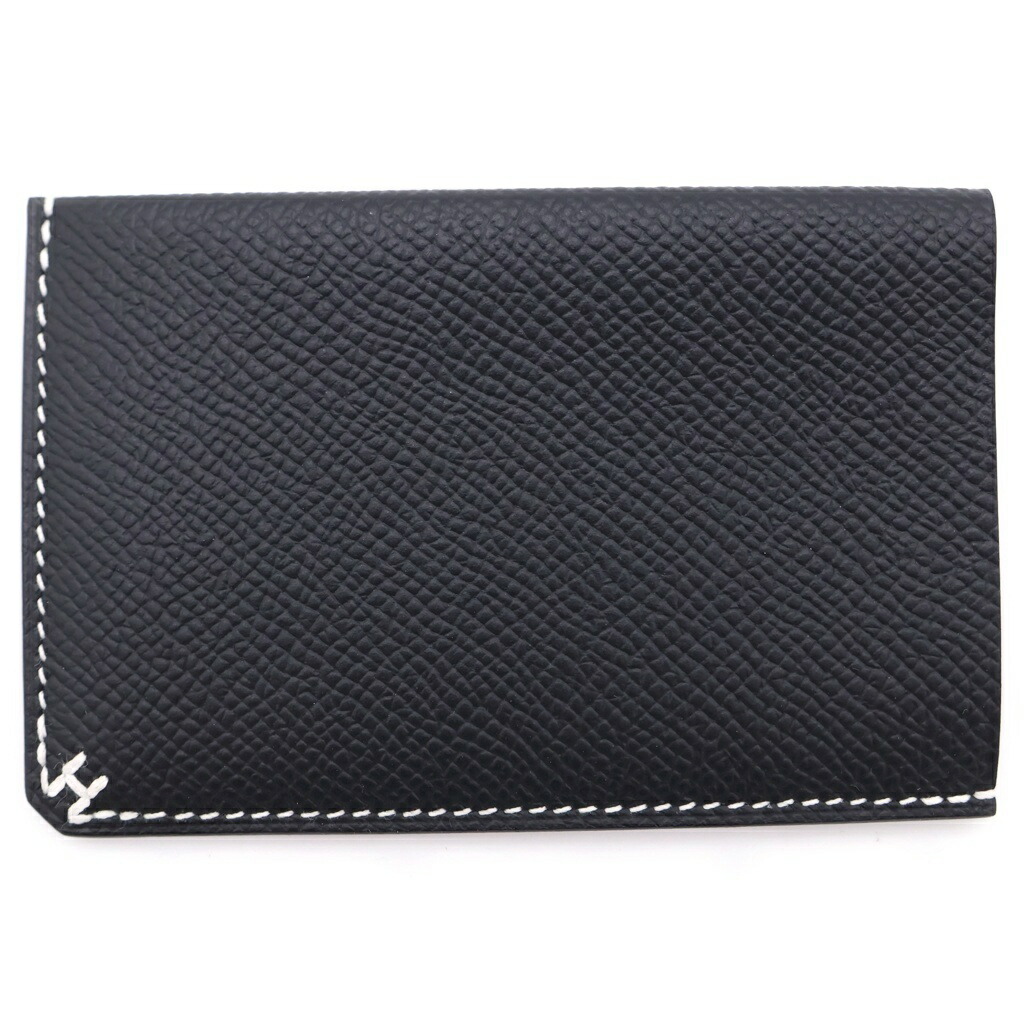 HERMES(エルメス) Hセリエ 黒いこと エヴァーグレイン 歌留多容れもの W目じるし 黒いこと【中古】【度合いA】【色つや黒いこと】【オンライン押さえる商いもの】