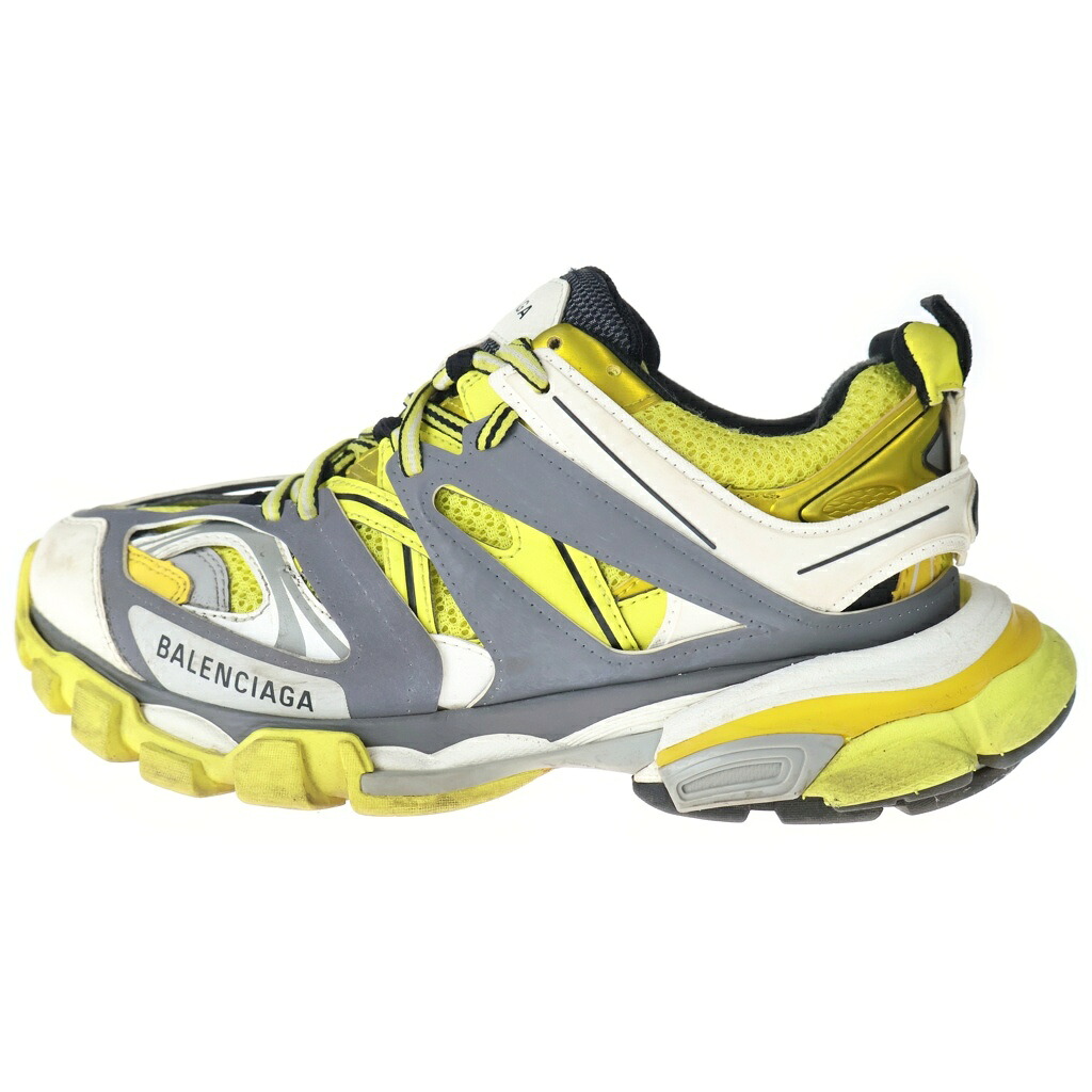 BALENCIAGA(バレンシアガ) 大いさ:40 TRACK TRAINER 貨物自動車 調教師 ローカットシューズ スニーカー 黄色 542436【中古】【座標軸B】【色合い黄色】【取りまわしバス発着場BRING福岡天神店】