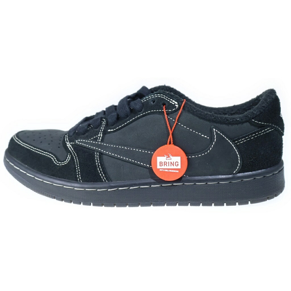 NIKE(ナイキ) 大きさ:26.5珊 ×TRAVIS SCOTT AIR JORDAN 1 LOW OG SP BLACK PHANTOM エアジョーダン1 ブラックファントム ローカットスニーカー 黒いこと US8.5/26.5珊 DM7866-001【中古】【度合いB】【色つや黒いこと】【取りまわしバス発着場原宿】