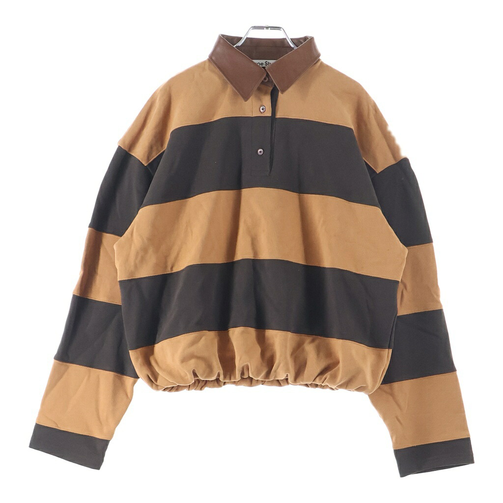 Acne Studios(アクネ ストゥディオズ) 大きさ:XS レザーポロネック ウォッシュ産業 トレーナー 調教師【中古】【座標軸B】【色合い赤銅色】【取りまわしバス発着場BRING福岡天神店】