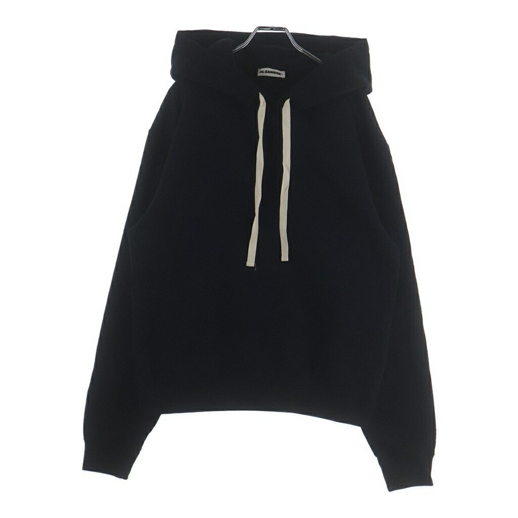 JIL SANDER(ジルサンダー) サイズ:M 25SS ジルサンダー+ Cotton Terry Hooded Sweatshirt コットンテリーフーデットスウェットシャツ J47GU0131 プルオーバーパーカー ブラック【中古】【程度B】【カラーブラック】【取扱店舗BRING福岡天神店】|ブランド買取・販売 BRING