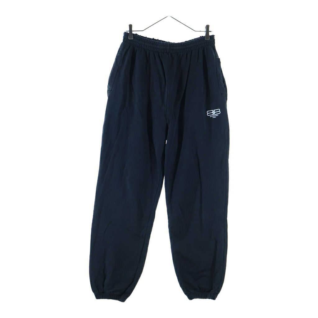 BALENCIAGA(バレンシアガ) 大きさ:XS 22AW BB Logo Embroidery Trousers Pants BBロゴタイプ 刺しゅう トラウザーズパンツ スウェットジョガーパンツ 黒いこと 0J11 675247 TMVG6【中古】【座標軸B】【色合い黒いこと】【取りまわしバス発着場BRING梅田茶屋町店】