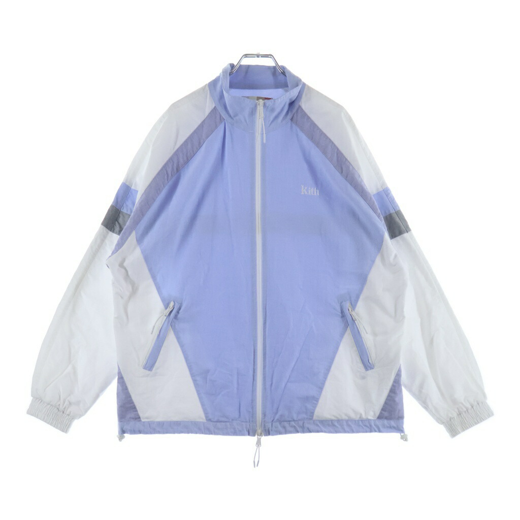 KITH(口吸い) 大きさ:M 22SS Mixed Oxford Linden Retro Track Jacket Prestig ミックスオックスフォードリンデンレトロトラックジャケットプレステージ 青色 KHM010124【中古】【座標軸A】【色合い青色】【取りまわしバス発着場渋谷】