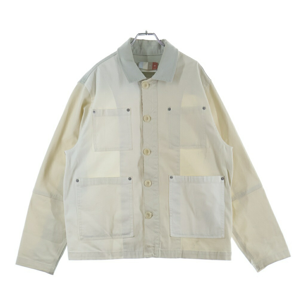 KITH(口吸い) 大きさ:L 22SS WASHED CANVAS WILLOUGHBY CHORE JACKET SANDRIFT ウォッシュドキャンバス ウィロビー チョアジャケット 沙子昇降機 白いこと KHM010078【中古】【座標軸B】【色合い白いこと】【取りまわしバス発着場渋谷】