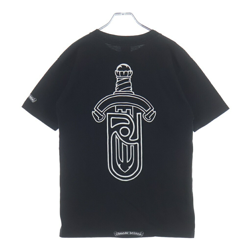 CHROME HEARTS(クロムハーツ) 大きさ:S OLD ×UNITED ARROWS ユナイテッドアローズ ダガー 労働者の一団のど頚半袖プルオーバーカットソー 黒いこと【中古】【座標軸B】【色合い黒いこと】【取りまわしバス発着場OneStyle新宿店】
