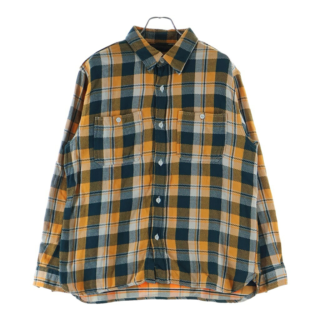 FULLCOUNT(フルカウント) サイズ:44 4085 CHECK FLANNEL WORK SHIRT チェック フランネル ワーク 長袖シャツ イエロー/グリーン【中古】【程度B】【カラーイエロー】【オンライン限定商品】|ブランド買取・販売 BRING