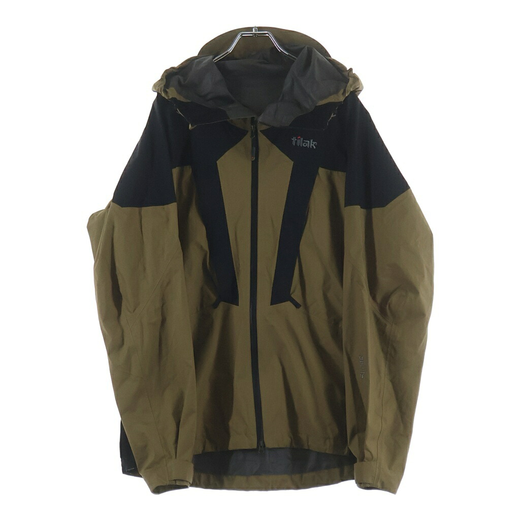 Tilak(ティラク) 大きさ:M STINGER JACKET ロゴエンブロイダリー スティンガー ゴアテックス ジップアップ フーデッド ナイロン 上衣 赤銅色【中古】【度合いB】【色つや赤銅色】【オンライン押さえる商いもの】