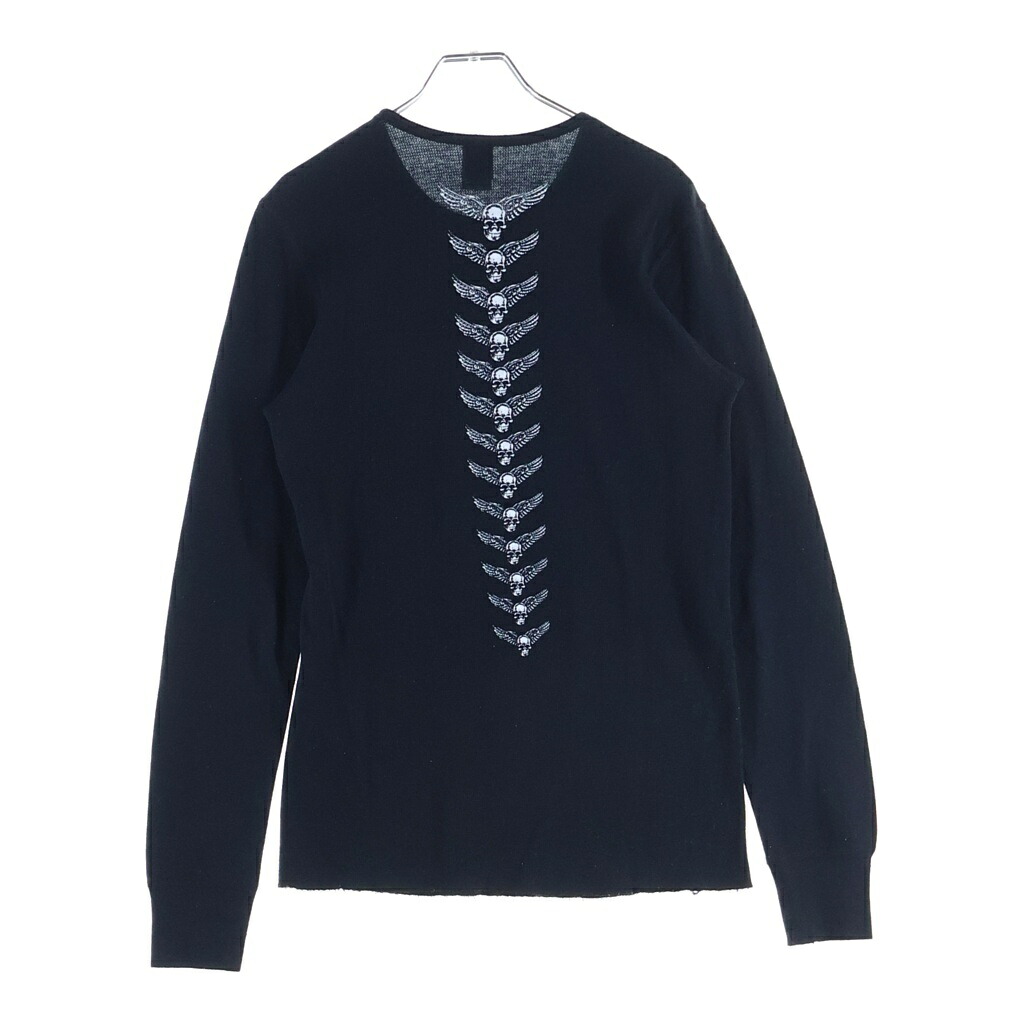CHROME HEARTS(クロムハーツ) 大いさ:M OLD FOTI THERMAL オールドフォティマハリアプリント サーマル 長袖ティーシャツカットソー【中古】【座標軸B】【色合い黒いこと】【取りまわしバス発着場原宿】