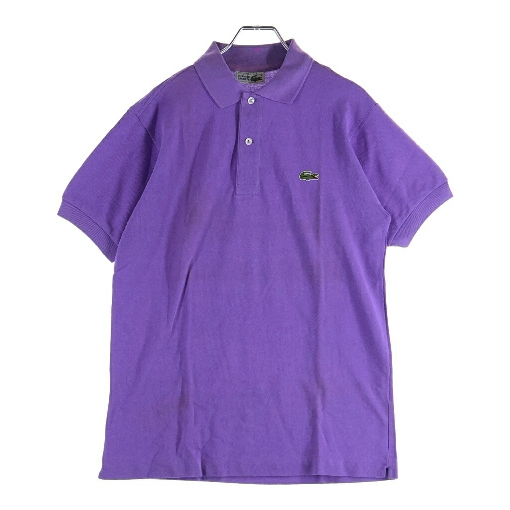 LACOSTE(ラコステ) 大きさ:3 80\u0027S デッド買い溜める フランス共和国製 半袖スポーツシャツ パープル L1212【中古】【座標軸A】【カラーパープル】【取りまわしバス発着場AWESOME高円寺店】