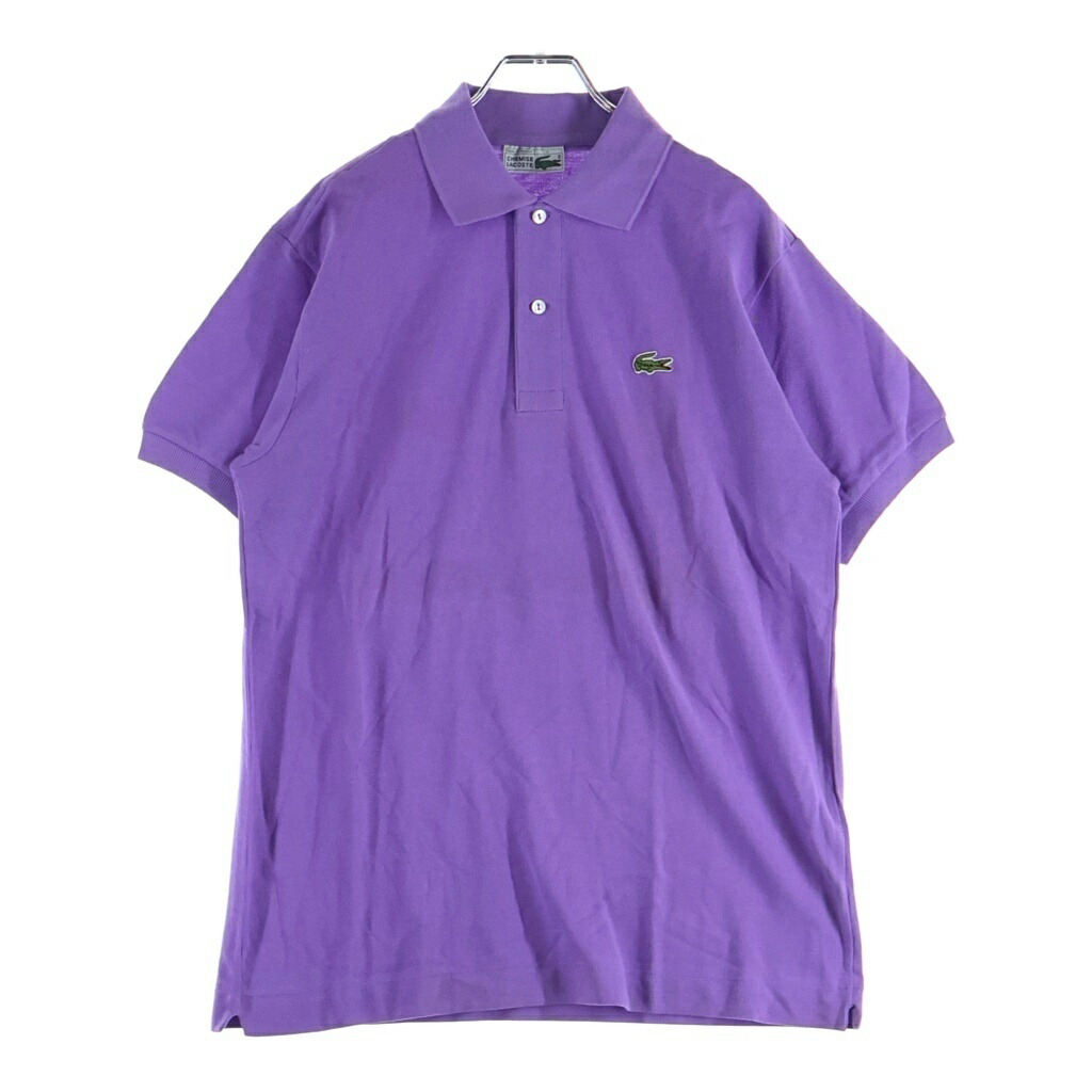 LACOSTE(ラコステ) 大きさ:4 80\u0027S デッド買い溜める フランス共和国製 半袖スポーツシャツ パープル L1212【中古】【座標軸A】【カラーパープル】【取りまわしバス発着場AWESOME高円寺店】