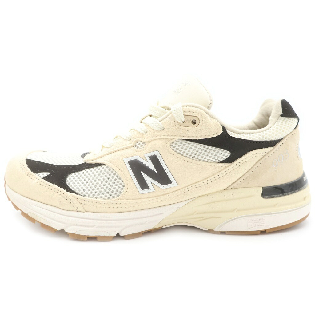 New Balance(ニュー平衡にする) 大きさ:27.0珊 U993WS 993 Sea Salt ローカットスニーカーシューズ 象牙色 US9/27珊【中古】【度合いB】【色つやベージュ】【オンライン押さえる商いもの】