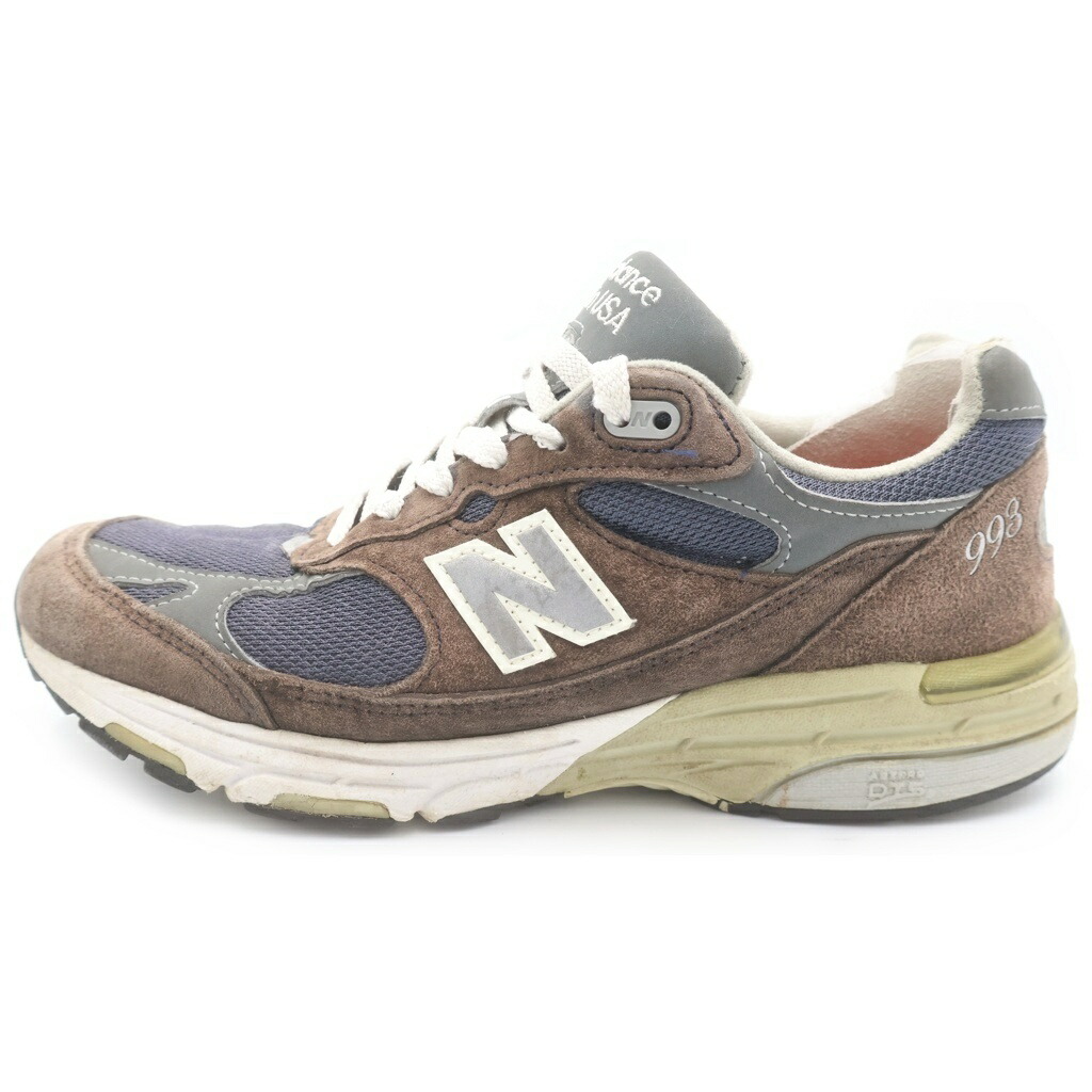 New Balance(ニュー平衡にする) 大きさ:26.0糎 MR993NV スエードクロスメッシュ ローカットスニーカー 米国海軍 US8/26糎【中古】【座標軸B】【カラーネイビー】【オンライン制限事項商いもの】