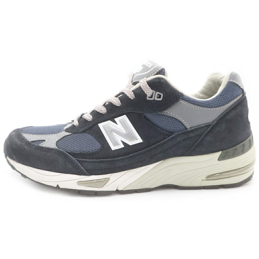 New Balance(ニュー平衡にする) 大きさ:27.0糎 M991NV スエードクロス ローカットスニーカーシューズ 米国海軍 US9/27糎【中古】【座標軸B】【カラーネイビー】【オンライン制限事項商いもの】