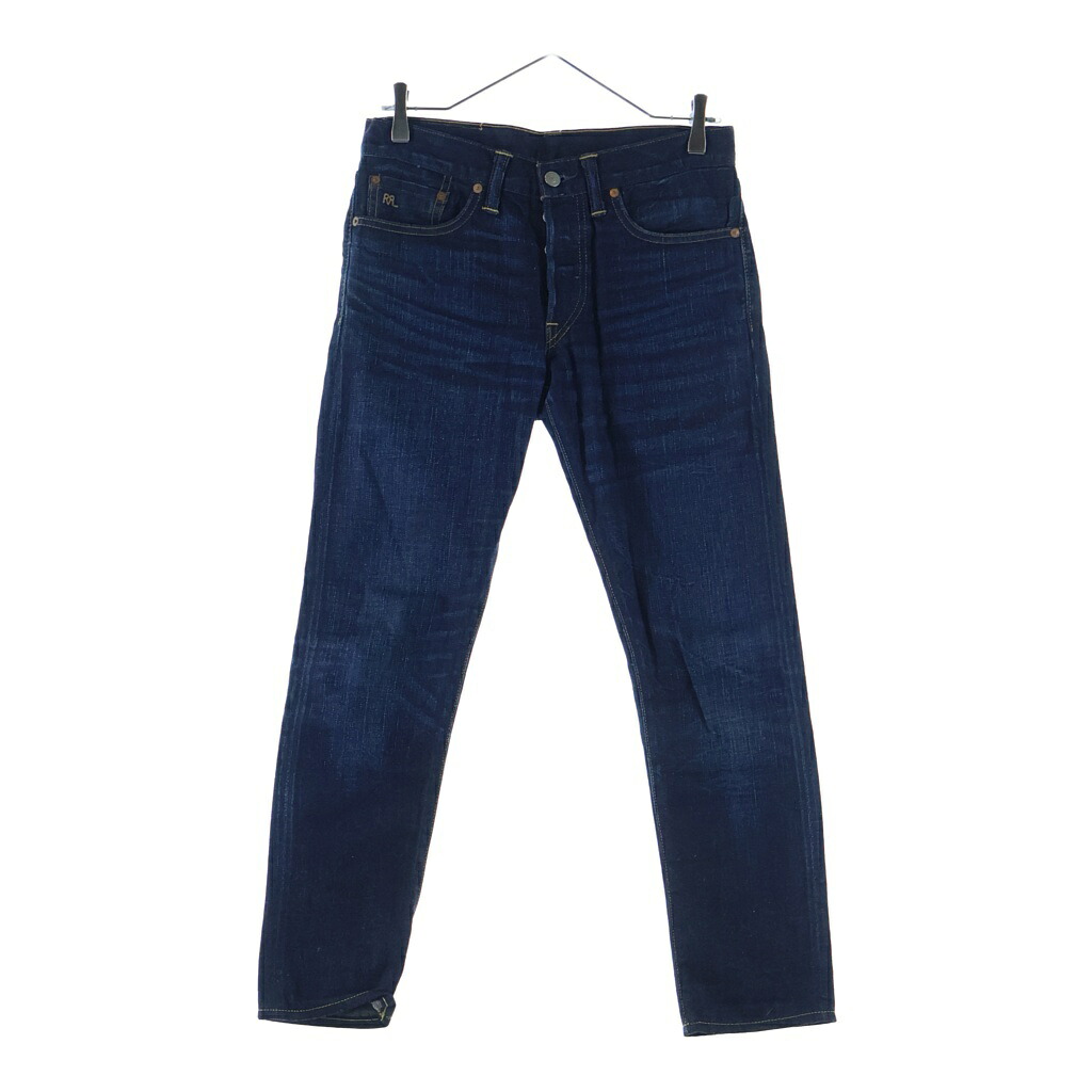 RRL(ダブルアールエル) 大きさ:28×30 SLIM NARROW JEANS か細い ナロー 名取り草飛球 ジーンズズボン下 インディゴ 782584183002【中古】【度合いB】【色つや青碧】【オンライン押さえる商いもの】