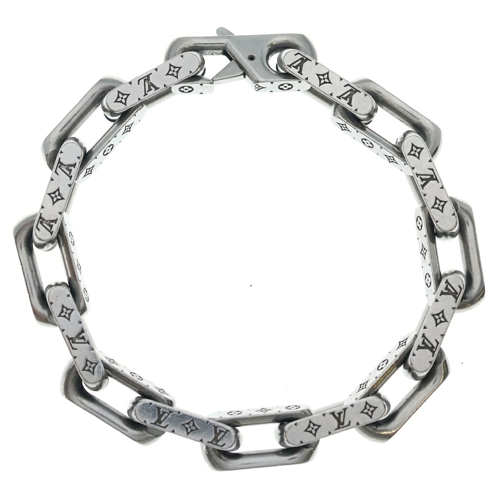 LOUIS VUITTON(ルイヴィトン) モノグラム コリエ チェーン店腕輪 しろがね色 M00309【中古】【座標軸B】【色合いしろがね色】【取りまわしバス発着場BRING札幌店】
