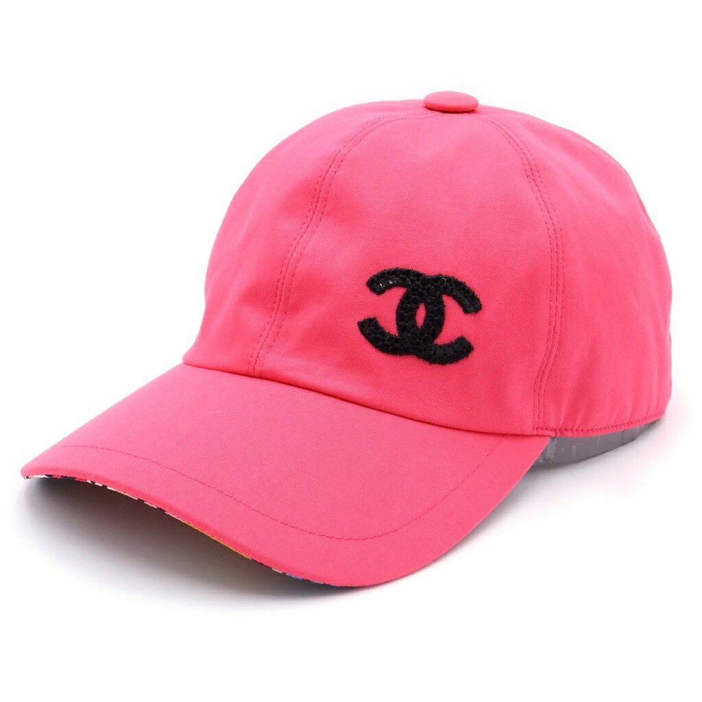 CHANEL(シャネル) スパンコール ココマーク 野球旗がしら サクラ色【中古】【座標軸A】【色合いサクラ色】【取りまわしバス発着場BRING京都河原町店】