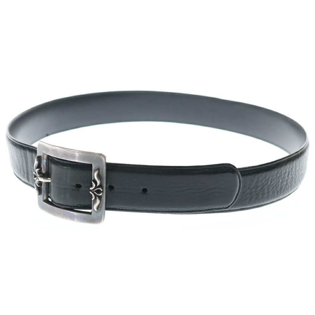 CHROME HEARTS(クロムハーツ) 大いさ:34 1.5 OTJ BELT フィリグリーOTJ なめし革三尺帯 黒いこと/しろがね色【中古】【座標軸B】【色合い黒いこと】【取りまわしバス発着場OneStyle原宿店】