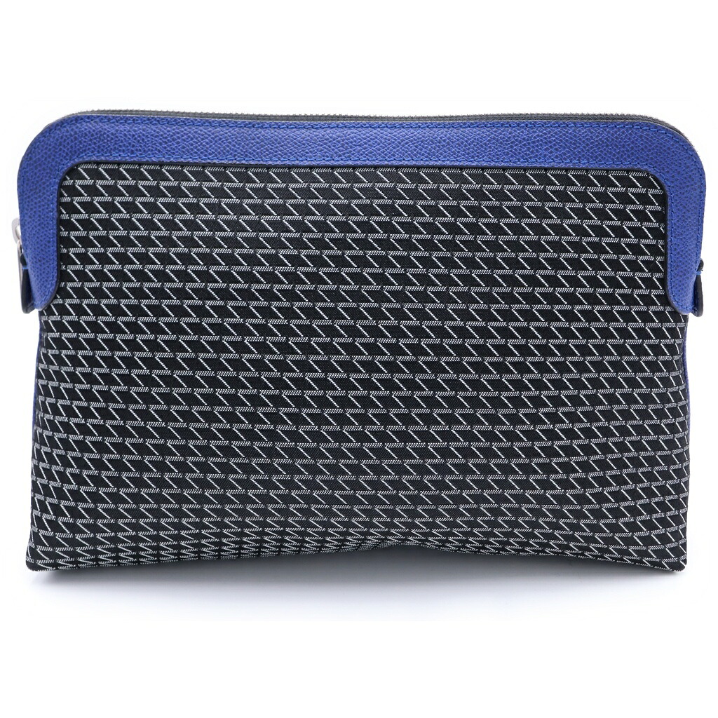 Valextra(ヴァレクストラ) K-VAL POUCH Kヴァルポーチ クラッチペダル御徒面子 黒いこと/青み V6L60-629-NBRO【新古品/中古】【座標軸S】【色つや黒いこと】【取りまわしバス発着場BRING京都河原町店】
