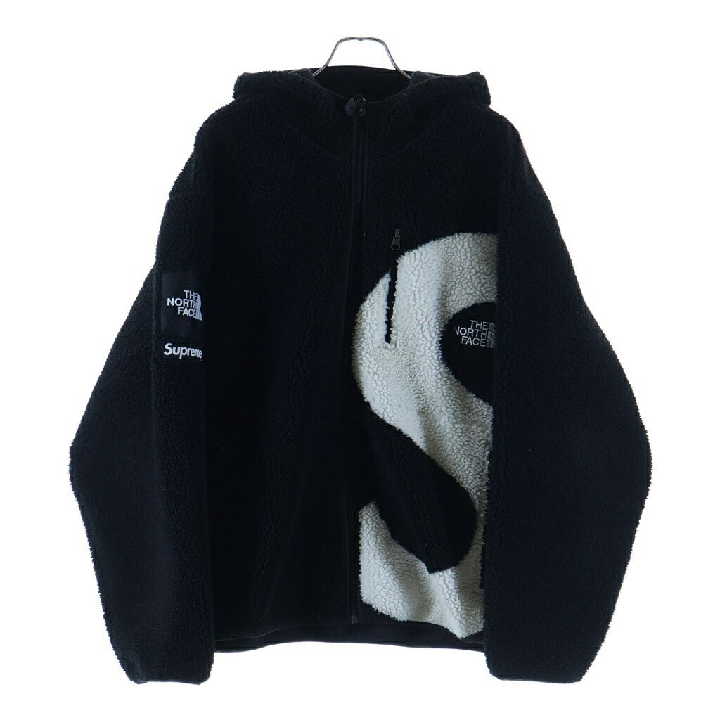SUPREME(シュプリーム) 大きさ:XL 20AW ×THE NORTH FACE S Logo Hooded Fleece Jacket ザノースフェイス Sロゴタイプ フーデッド ボア ジップアップフリースジャケット 黒いこと NF0A5EHN【中古】【座標軸B】【色合い黒いこと】【オンライン制限事項商いもの】