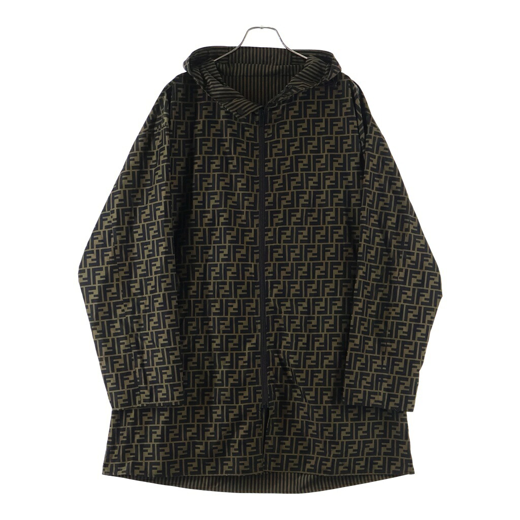 FENDI(フェンディ) 大きさ:46 ズッカ柄 上衣 ボンネット付き添い人上衣 黒いこと/赤銅色 12CPC-19-1305【中古】【座標軸A】【色合い黒いこと】【取りまわしバス発着場新宿】