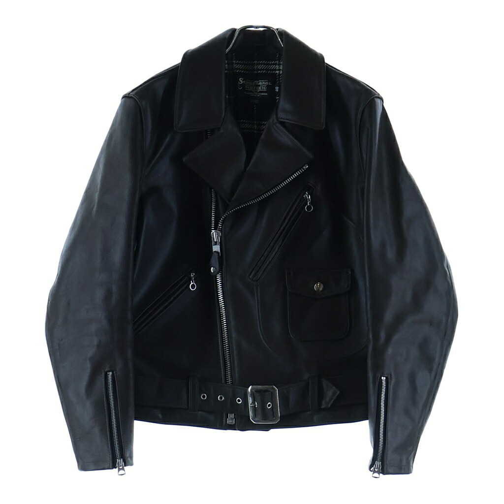 SCHOTT(打つこと) 大きさ:40 D-POCKET RIDERS D衣嚢 USA製 7824250008 レザーライダースジャケット 赤銅色【中古】【度合いB】【色つや赤銅色】【取りまわしバス発着場BRING WASTE_NOT】