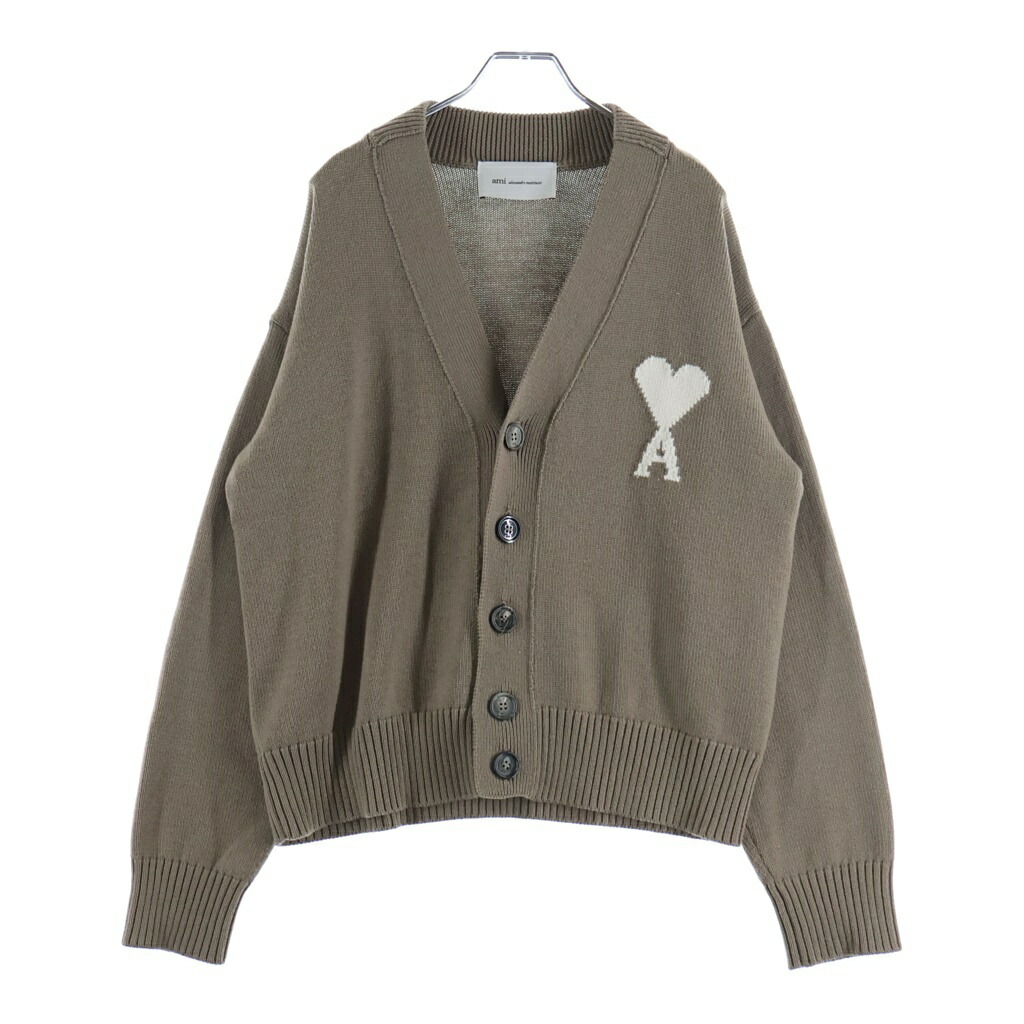 ami paris(意中の女パリス) 大きさ:S Ami de Coeur ジレー ベージュ×エクリュ 羊毛×綿織物 #S UKC380.KN0156【中古】【座標軸B】【色つやベージュ】【取りまわしバス発着場BRING WASTE_NOT】