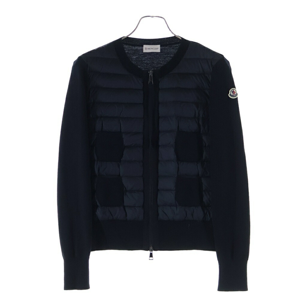 MONCLER(モンク線路) 大きさ:XS CARDIGAN TRICOT ジレー トリコット 落ちこむうつり変わり ジップアップジャケット 薄墨色【中古】【座標軸B】【色合い黒いこと】【取りまわしバス発着場BRING有楽町マルイ店】