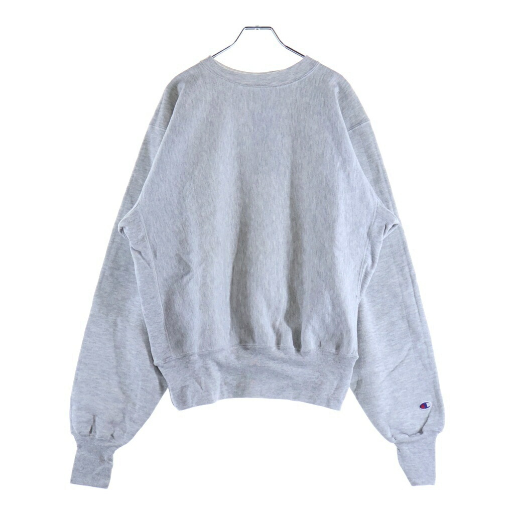 CHAMPION(はやりっ児) 大きさ:L 90\u0027S デッド買い溜める リバースウィーブ トレーナー 調教師 目皆無 トリコ刺しゅう引き舟 メキシコ合衆国製 薄墨色 C5-8888【中古】【座標軸A】【色合い薄墨色】【オンライン制限事項商いもの】
