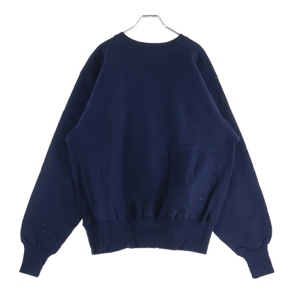 CHAMPION(はやりっ児) 大きさ:L 90\u0027S デッド買い溜める リバースウィーブ トレーナー 調教師 目皆無 トリコ刺しゅう引き舟 メキシコ合衆国製 米国海軍 C5-8888【中古】【座標軸A】【カラーネイビー】【オンライン制限事項商いもの】