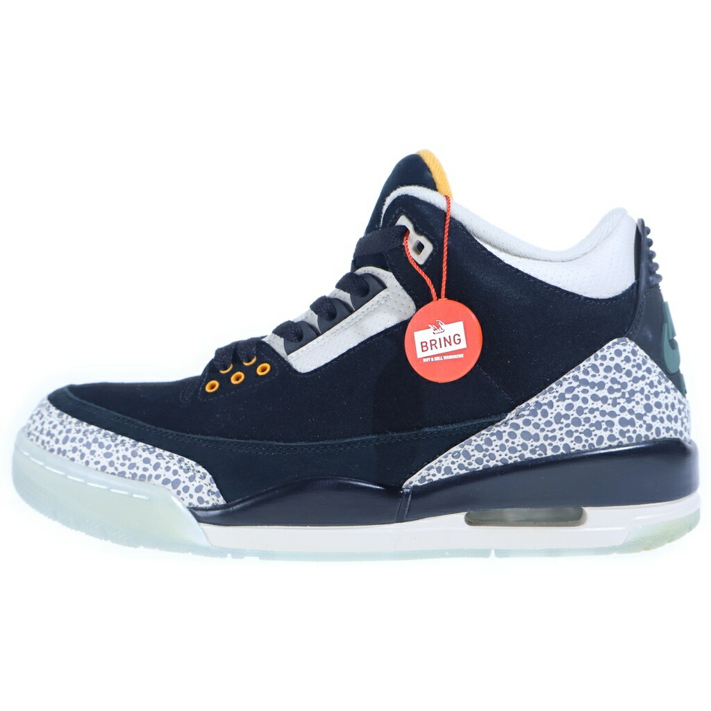 NIKE(ナイキ) 大きさ:28.0珊 AIR JORDAN 3 RETRO EP エアジョーダン3 ハイカットスニーカー 黒いこと US10/28珊 923096-001/923098-900【中古】【度合いA】【色つや黒いこと】【取りまわしバス発着場BRING仙台店】