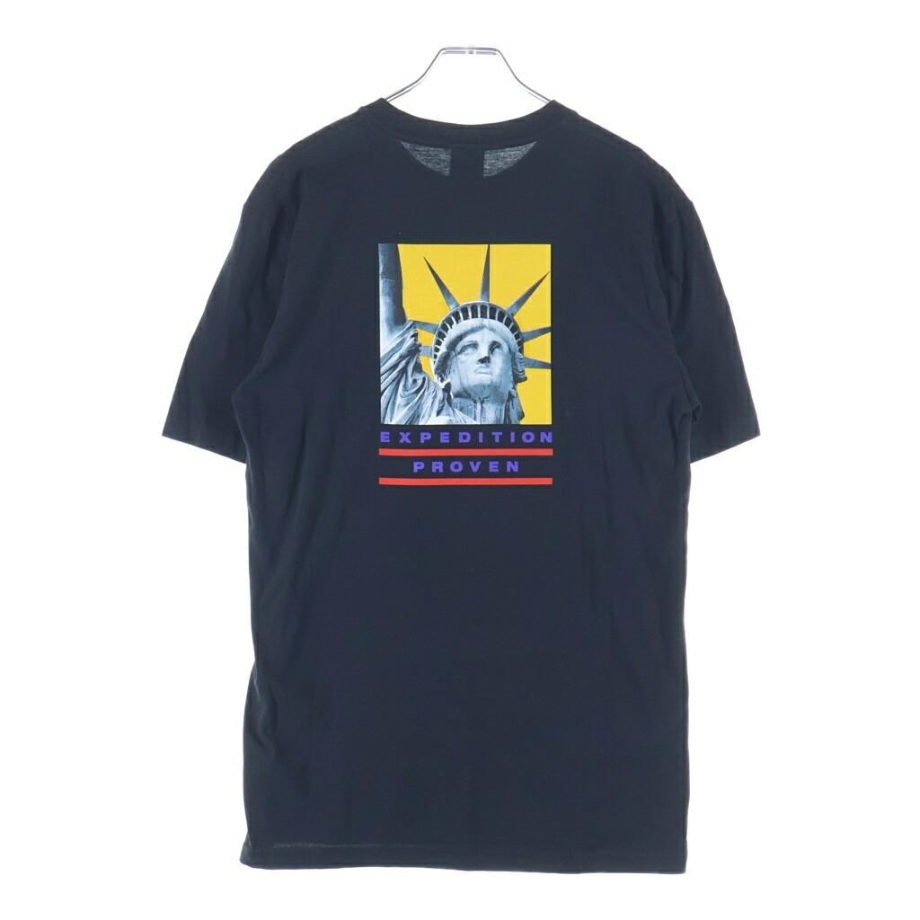 SUPREME(シュプリーム) 大きさ:S Statue Of Liberty TEE 胸ロゴタイプ刷り上げる 労働者の一団のど首半袖ティーシャツカットソー 黒いこと【中古】【度合いA】【色つや黒いこと】【取りまわしバス発着場BRING京都河原町店】