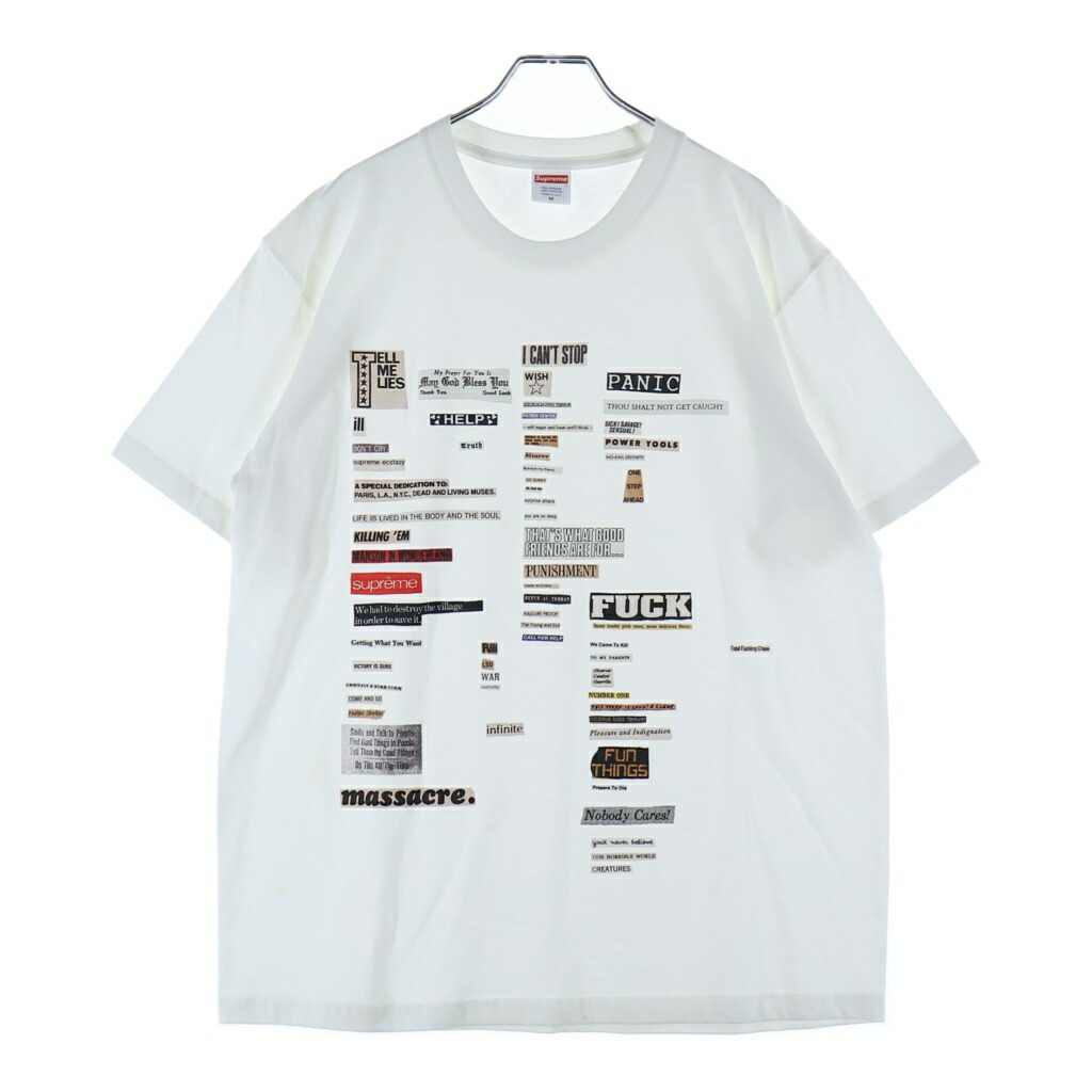 SUPREME(シュプリーム) 大きさ:M 18AW Cutots TEE フロントロゴプリント 労働者の一団のど首半袖ティーシャツカットソー 白いこと【中古】【度合いA】【色つや白いこと】【取りまわしバス発着場BRING京都河原町店】