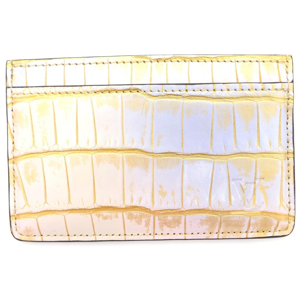 LOUIS VUITTON(ルイヴィトン) 大きさ:- クロコダイル エキゾチックレザー ポルトカルト サーンプル 潤滑油ゴールド【中古】【座標軸A】【色合いゴールド】【取りまわしバス発着場BRING京都河原町店】