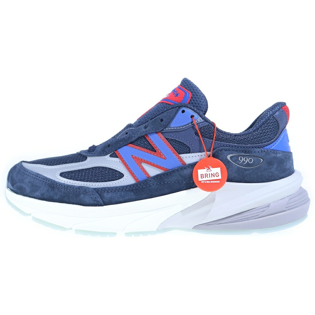 New Balance(ニュー平衡にする) 大きさ:28.0糎 ×KITH 口吸い U990KR6 スエードクロス ローカットスニーカー 米国海軍 US10/28糎【新古品/中古】【座標軸S】【カラーネイビー】【取りまわしバス発着場BRING横浜ビブレ店】
