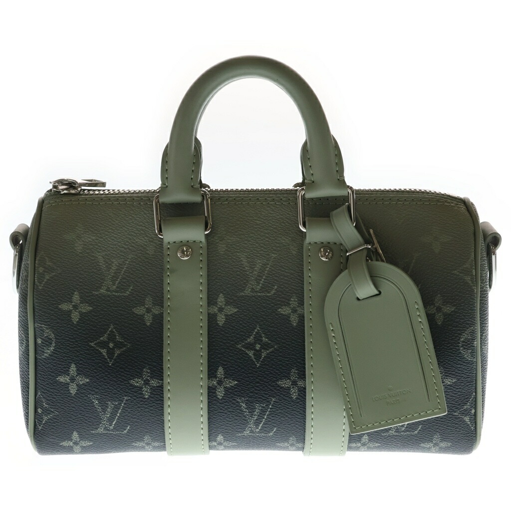 LOUIS VUITTON(ルイヴィトン) 大きさ:- モノグラムグラディエント キーポル バンドリエール25 2WAY御徒面子 ハンドバック ショルダーバッグ ライトグリーン なめし革×PVC M11591 しろがね色金具【中古】【度合いB】【色つや緑であること】【取りまわしバス発着場BRING心斎橋店】
