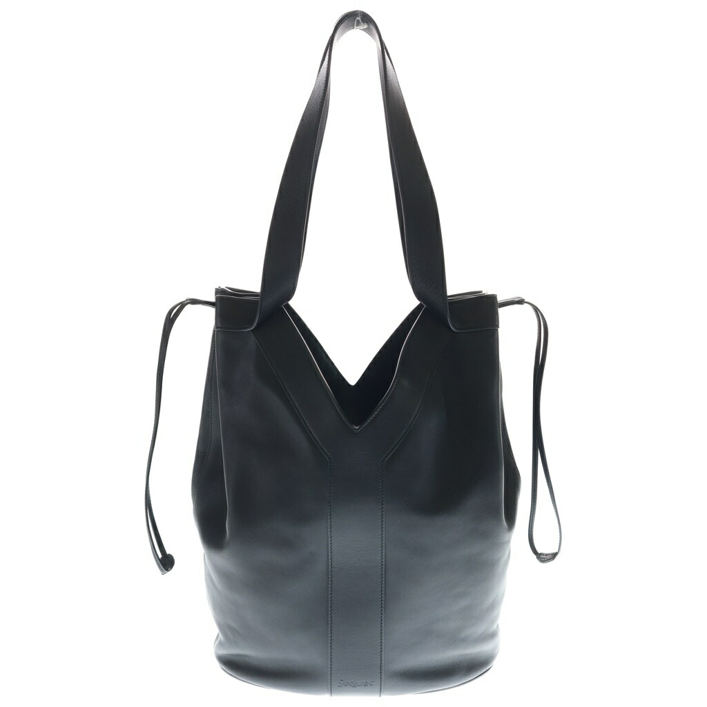 SAINT LAURENT PARIS(サンローランパリ) 大きさ:- Yトート ハンドバック トートバッグ 黒いこと なめし革 817602【中古】【座標軸A】【色合い黒いこと】【取りまわしバス発着場新宿】