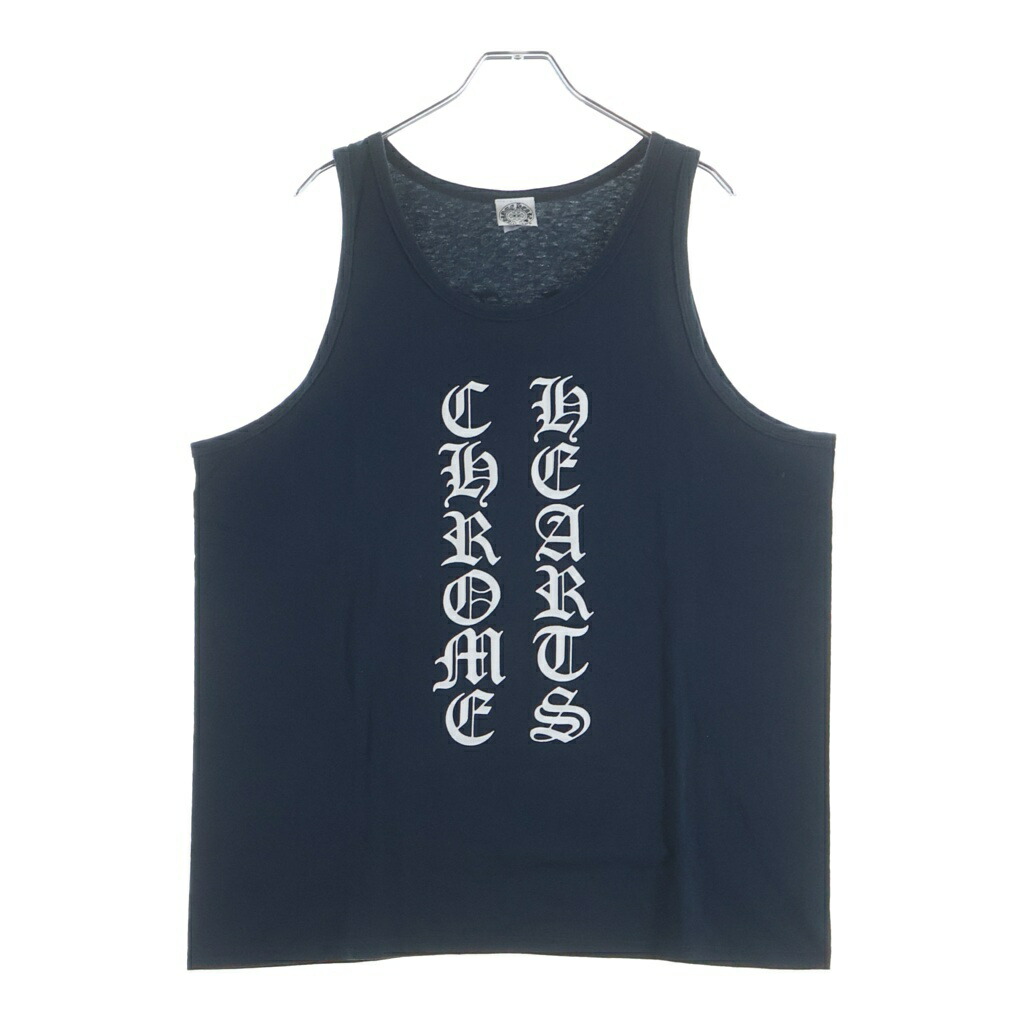 CHROME HEARTS(クロムハーツ) 大きさ:L OLD LOGO TANK TOP 年寄りの ロゴタイプ刷り上げる 貯蔵タンクとっ始め ノースリーブ【中古】【度合いB】【カラーネイビー】【取りまわしバス発着場BRING有楽町マルイ店】