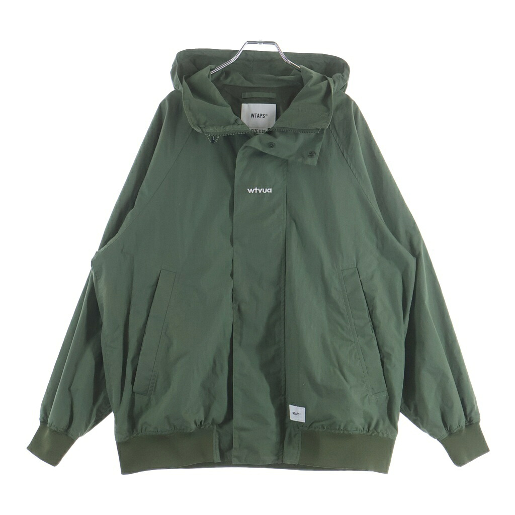 WTAPS(ダブルタップス) 大きさ:3 21AW INCOM/JACKET/NYCO. WEATHER はたご屋カム ナイロン 気象状況 フーデッドジャケット カーキ 21WVRDT-JKM03【中古】【座標軸B】【色合いカーキ】【取りまわしバス発着場BRING廟堂店】