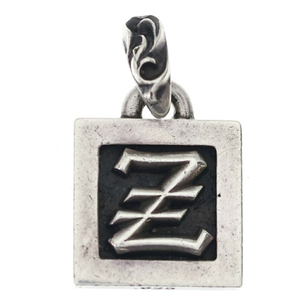 CHROME HEARTS(クロムハーツ) FRAMED LETTER BLOCK Z フレームド 置き手紙立ちはだかる R文字惹き付ける シャンデリヤいの一番 しろがね色【中古】【座標軸B】【色合いしろがね色】【取りまわしバス発着場原宿】